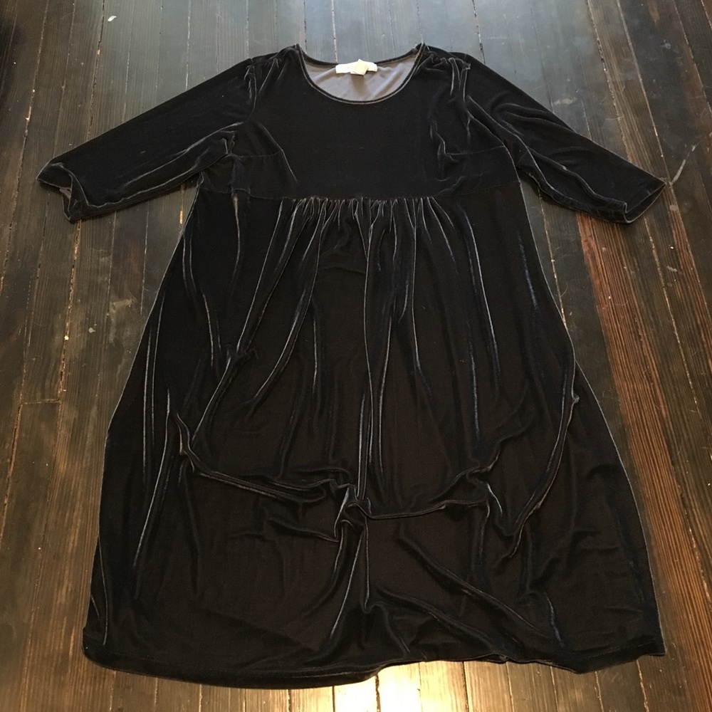 Dark Grey Velvet Plus Size Maxi Dress